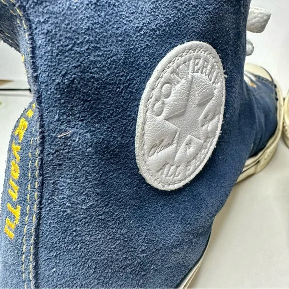 🥂SOLD🥂Converse Chuck Taylor Blue Suede Maize Detail Custom Sneakers, 10 - Picture 7 of 14